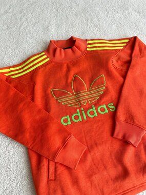 Adidas Women's Orange and Red Sweatshirt